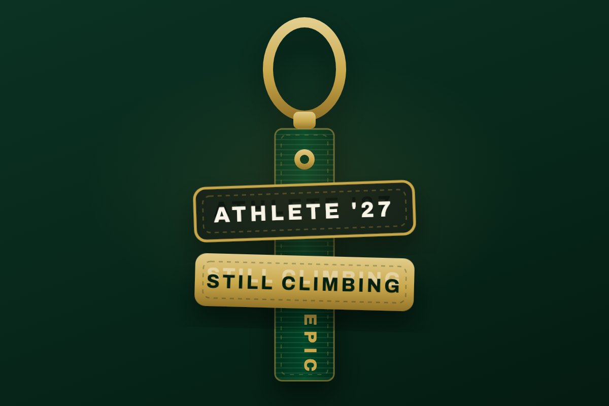Concept render of the EPIC band with an Athlete '27 and a Still Climbing tag