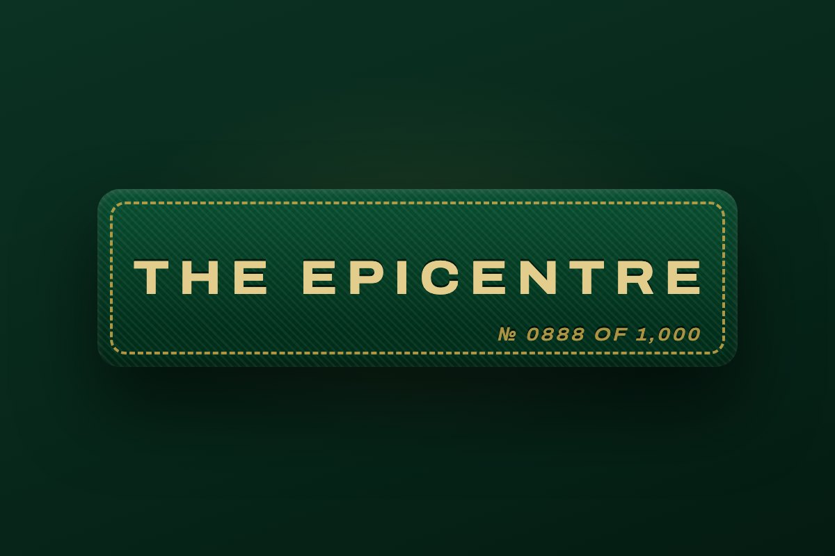 The EPICentre premium embroidered tag, numbered